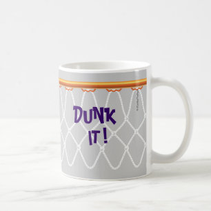 Basketball Hoop Net_Dunk it!_on grau Kaffeetasse