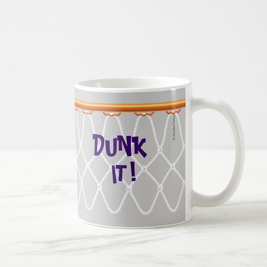 Basketball Hoop Net_Dunk it!_on grau Kaffeetasse (Rechts)