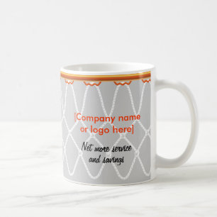 Basketball Hoop Net_gray_corporate promo Kaffeetasse