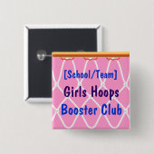 Basketball Hoop Net_Hoops Booster Club-Vorlage Button (Vorne & Hinten)