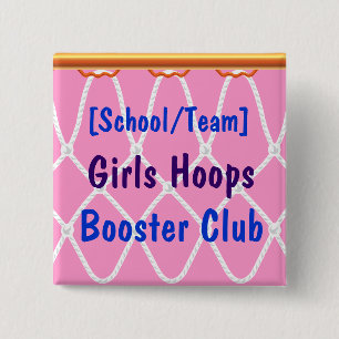 Basketball Hoop Net_Hoops Booster Club-Vorlage Button