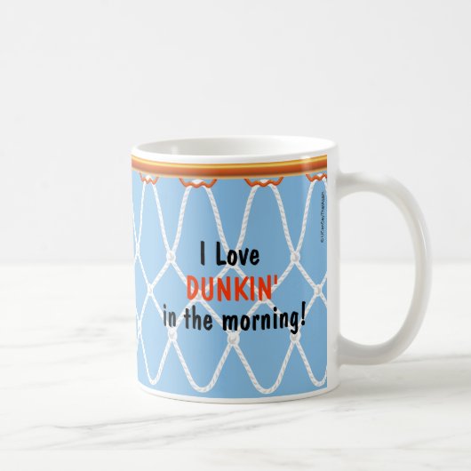 Basketball Hoop Net_I Liebe Dunkin'_blau Kaffeetasse (Rechts)