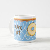 Basketball Hoop Net_on blue_Donut Dunk It! Kaffeetasse (Vorderseite Links)