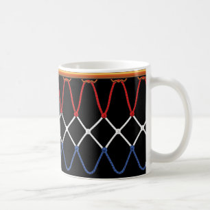 Basketball Hoop Net_red,white,blue Team Kaffeetasse