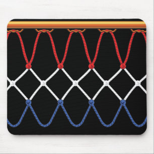 Basketball Hoop Net_red,white,blue Team U.S.A. Mousepad