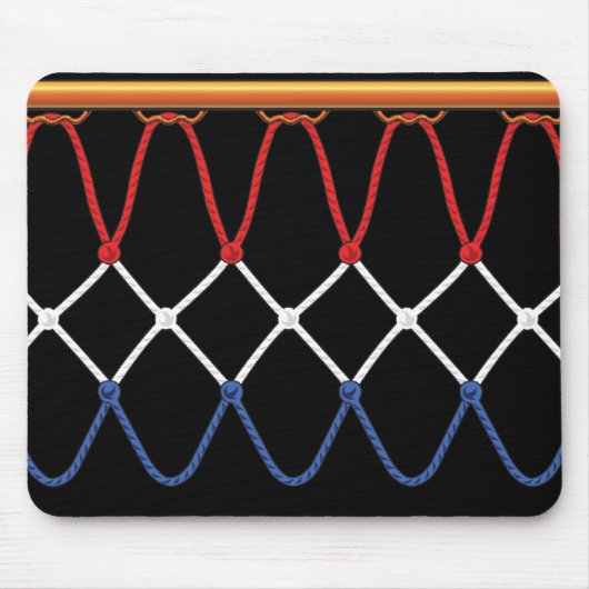 Basketball Hoop Net_red,white,blue Team U.S.A. Mousepad (Vorne)