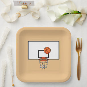 Basketball Hoop Pappteller