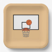 Basketball Hoop Pappteller (Vorderseite)