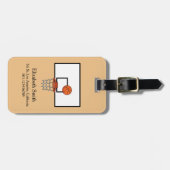 Basketball-Hoop personalisieren Gepäckanhänger (Vorderseite horizontal)