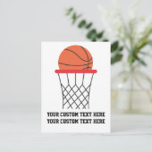 Basketball Hoop Personalisiert Postkarte (Stehend Vorderseite)