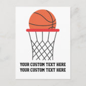 Basketball Hoop Personalisiert Postkarte (Vorderseite)