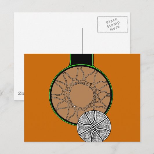 BASKETBALL HOOP POSTKARTE (Vorne/Hinten)