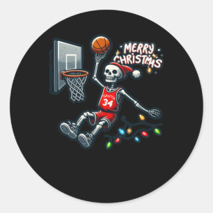 Basketball Hoop Runder Aufkleber