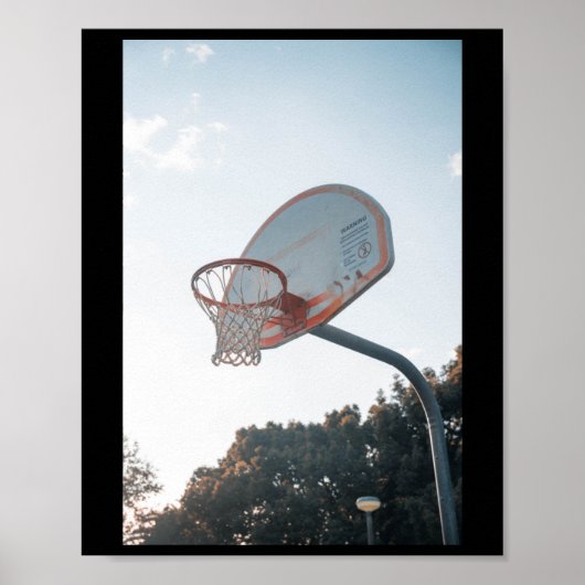 Basketball Hoop - Sonnenaufgang Poster (Vorne)