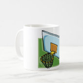 Basketball Hoop Sportuntergrund und Netz Kaffeetasse (Vorderseite Links)