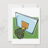 Basketball Hoop Sportuntergrund und Netz Mitteilungskarte (Vorderseite)