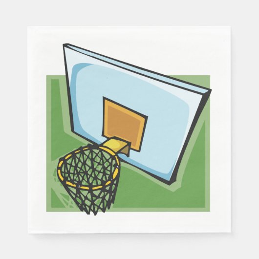 Basketball Hoop Sportuntergrund und Netz Serviette (Vorderseite)