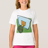 Basketball Hoop Sportuntergrund und Netz T-Shirt (Vorderseite)