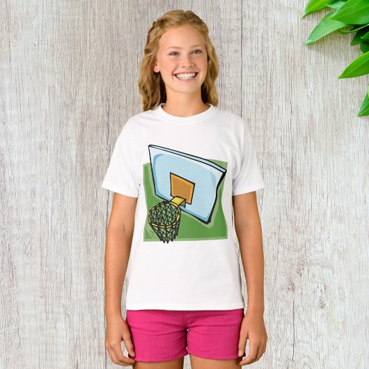 Basketball Hoop Sportuntergrund und Netz T-Shirt