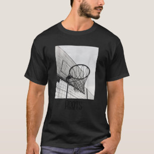 Basketball Hoop Vintag Street Ball Basketball Plak T-Shirt