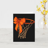 Basketball Hoop With Bow Cute Basketball Aesthetic Karte (Gelbe Blume)