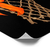 Basketball Hoop With Bow Cute Basketball Aesthetic Poster (Ecke)