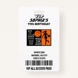 Basketball Hoops, Basketball Player Birthday Ausweis