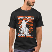 Basketball Hoops Hooping Bball Baller Wheelchair B T-Shirt (Vorderseite)