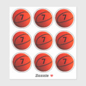 Basketball Hoops Jersey # Custom Cut Vinyl Sticker (Blatt)