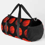 Basketball Hoops Orange Schwarze Druckfarbe Nähtas Duffle Bag (Rechte Ecke)