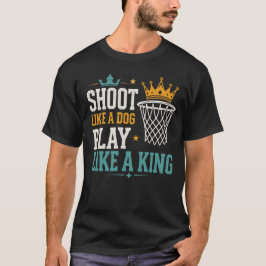 Basketball-Hund-Typografie-Design T-Shirt
