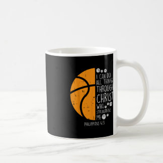 Basketball I kann Dinge tun Bibel Verse Gott Jesus Kaffeetasse