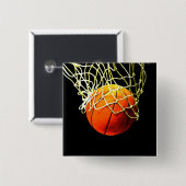 Basketball I Liebe Button (Vorne & Hinten)