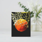 Basketball I Liebe Dankeskarte (Stehend Vorderseite)