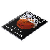 Basketball I Liebe Dieses Game-Notebook Notizblock (Linke Seite)