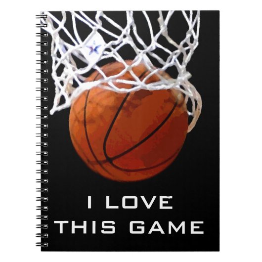 Basketball I Liebe Dieses Game-Notebook Notizblock (Vorderseite)