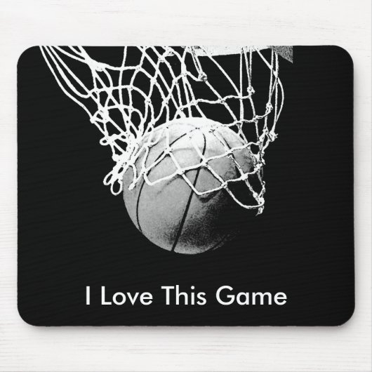 Basketball I Liebe Dieses Spiel Mousepads (Vorne)