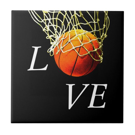 Basketball I Liebe Fliese (Vorderseite)