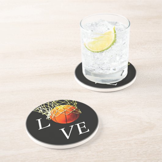 Basketball I Liebe Getränkeuntersetzer (Seite)