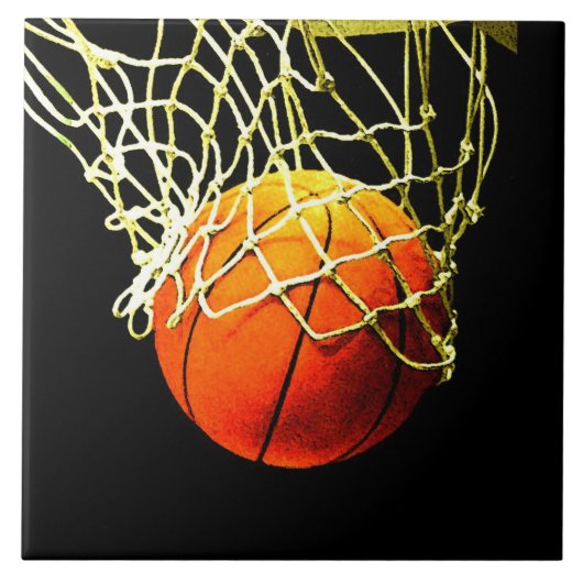 Basketball I Liebe Ihr Name Fliese (Vorderseite)