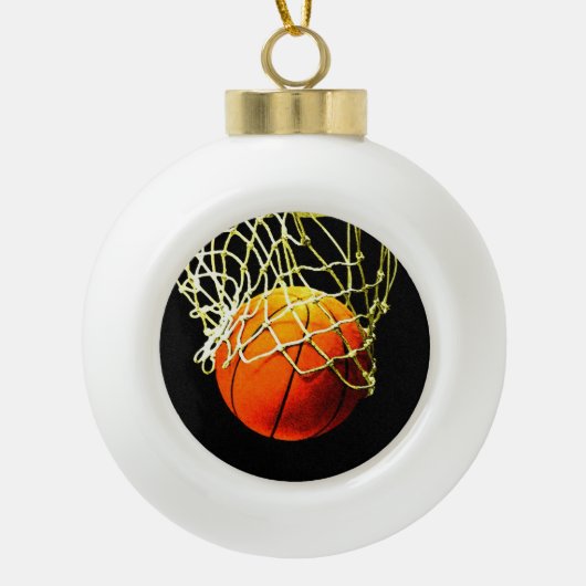 Basketball I Liebe Keramik Kugel-Ornament (Vorderseite)