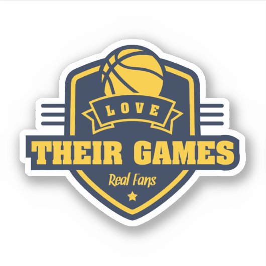 Basketball I Liebe mit vielen Teamfarben Aufkleber (Vorderseite)