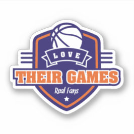 Basketball I Liebe mit vielen Teamfarben Aufkleber