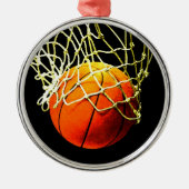 Basketball I Liebe Ornament Aus Metall (Vorne)