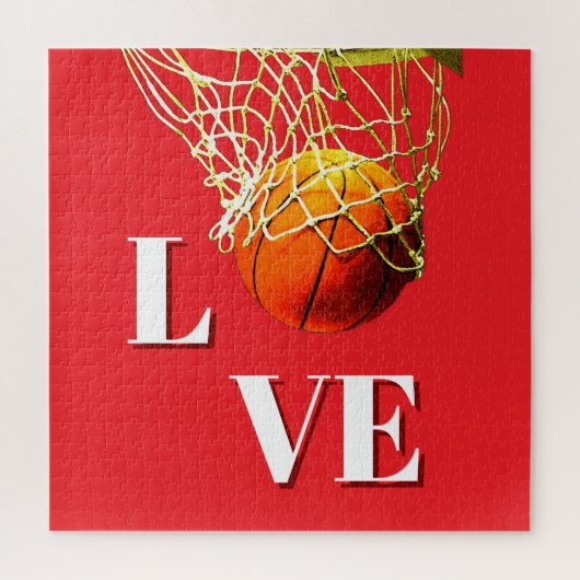 Basketball I Love Puzzle (Vertikal)