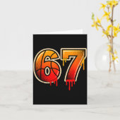 Basketball Ice Cream Drip Funny 67 Six Seven Gen A Karte (Gelbe Blume)