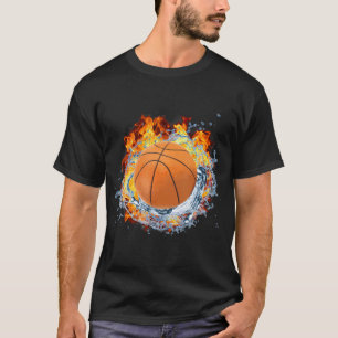 Basketball-Ice Splash Feuerbrand Cooler Sportspiel T-Shirt