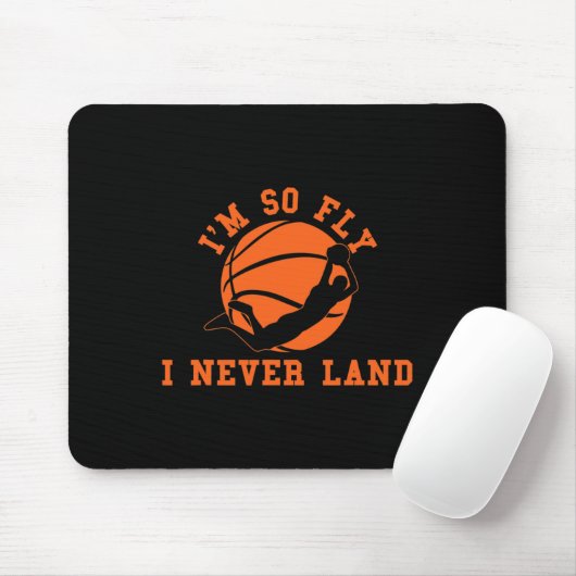 Basketball Ich bin so fliegend, dass ich nie Bball Mousepad (Mit Mouse)