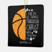 Basketball Ich kann Dinge tun Bibel Verse Gott Jes Keramikornament (Links)