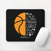 Basketball Ich kann Dinge tun Bibel Verse Gott Jes Mousepad (Mit Mouse)
